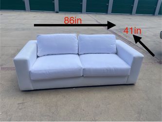 White Linen Couch By Pottery Barn (DELIVERY AVAILABLE)