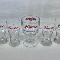 Vintage HAMM'S Beer Glassware - Pilsner Glasses