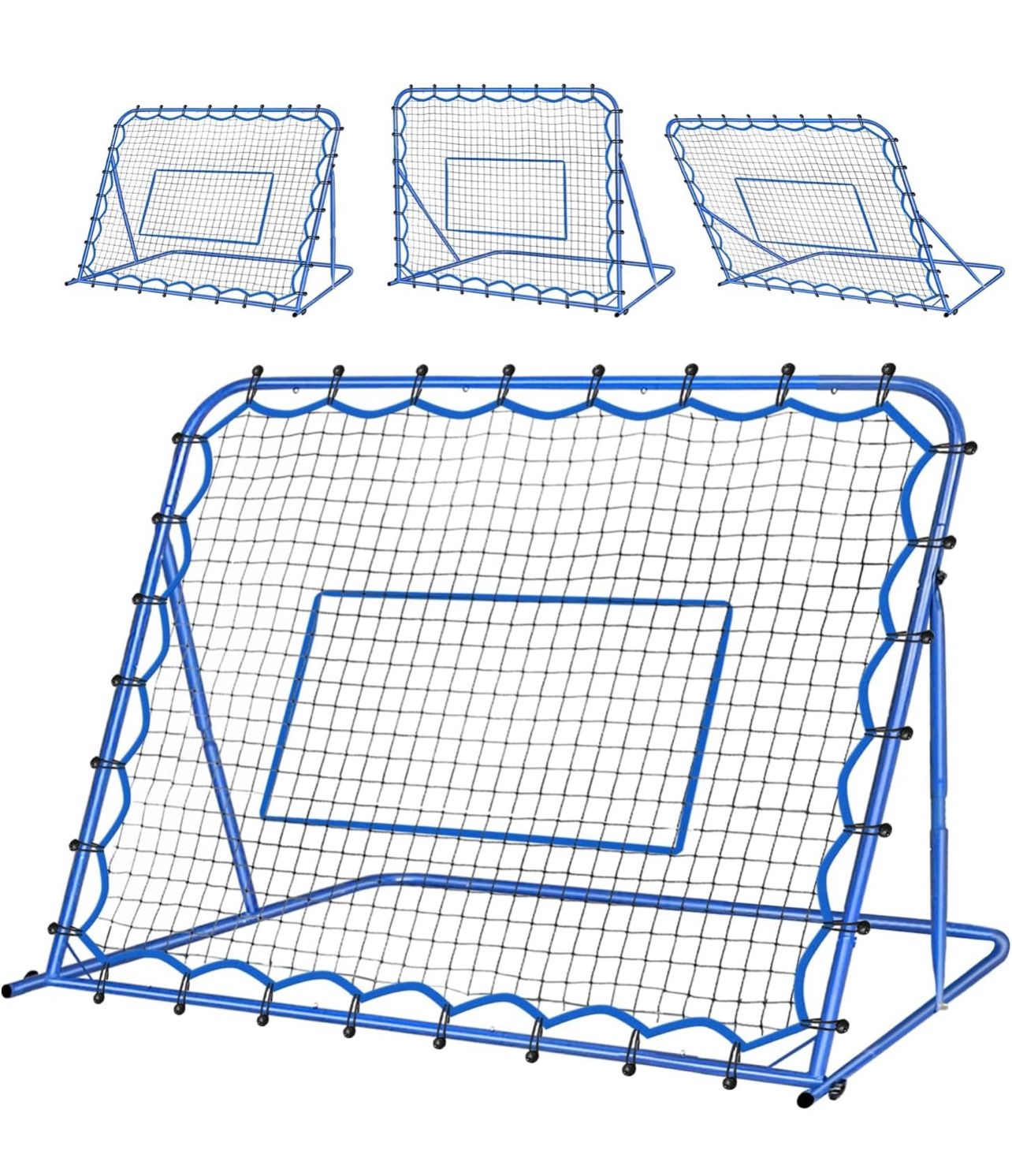 4.8x3.7FT Soccer Rebounder Net, Quick-Switch Angle Soccer Training for Control, Passing Practice, Easy Setup Rebounder Gifts & Equipment for Kids,Teen