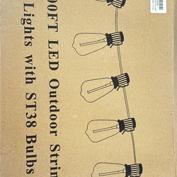 Backyard string lights