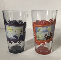 Set Of Two “I Love Lucy, Best Friends” Drinking Glasses