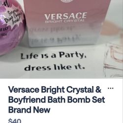 Versace Bright Crystal & Boyfriend  Surprise Bath Bomb Brand New