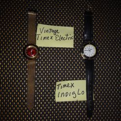 Vintage Timex Watches.. Not Working But One Seems To Work Sometimes May Just Need Battery. Selling As A Bundle. All Sales Final.