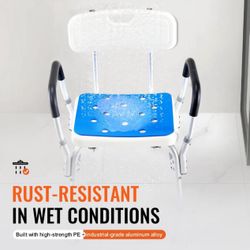 Shower Chair, 400 lbs Capacity, Shower Seat with Back, 