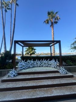 White floral arch