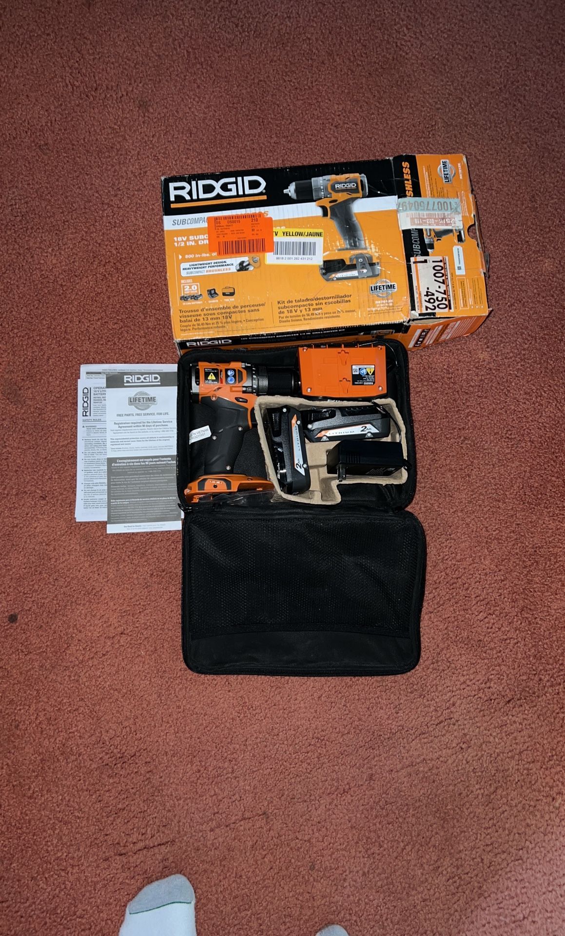 Ridgid Brushless 1/2in Drill Driver Kit
