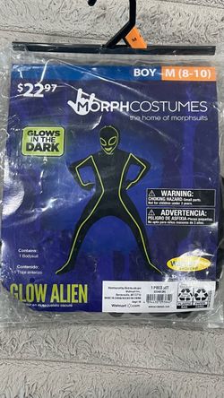 Glow Alien boys costume size medium 8/10