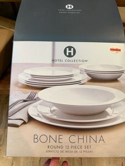 Hotel Collection Bone China 12-Piece Dinnerware Set