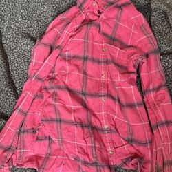 button up pink flannel
