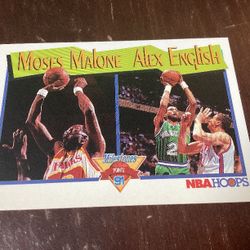 Mosee Malone & Alex English Dual Basketball Card