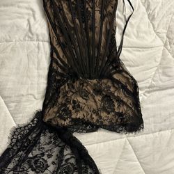 Xs Black Lace Mini Dress
