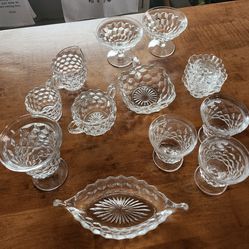 Fostoria American Clear Glassware, 17 Miscellaneous Pieces