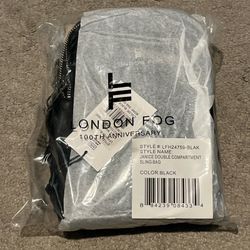 London Fog Janice Double Compartment Sling Bag - Black - MSRP $68