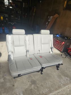 OEM 2007-2014 Escalade Yukon Denali Tahoe Suburban 3RD Row BACK REAR Seats - Gray