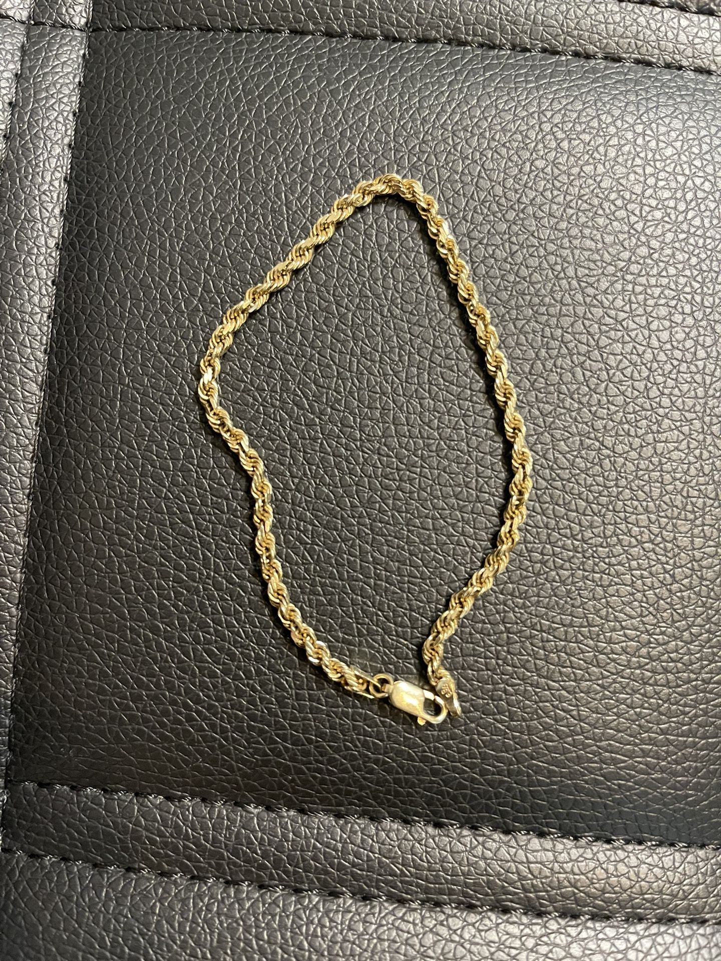 14k Solid Gold Rope Bracelet