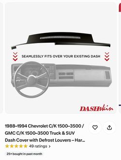 DASHkin Dash Cover 1988–1994 Chevy/GMC C/K Truck