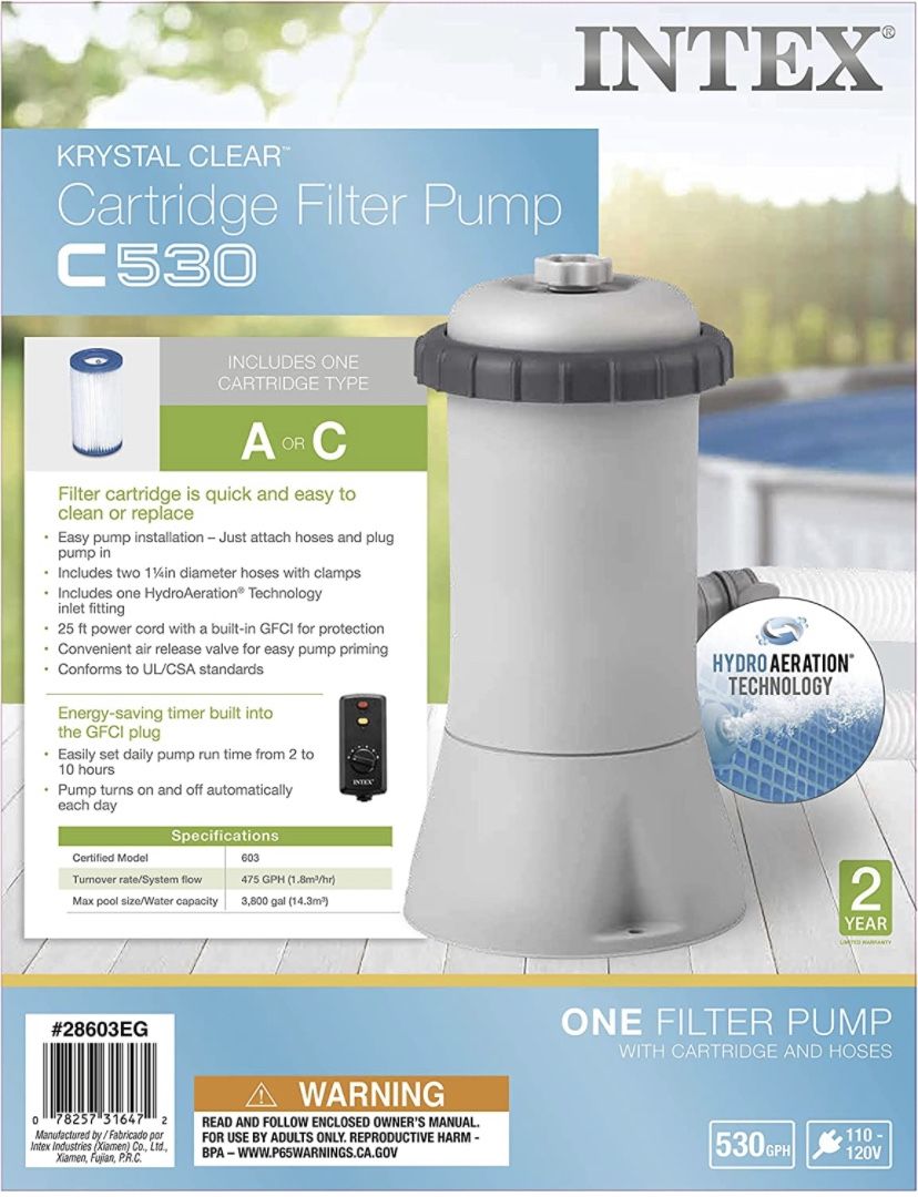 Intex Pool Pump -  Krystal Clear Filter Pump