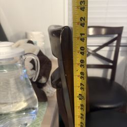 Three Wood Swivel Bar Height Chairs 