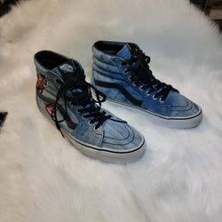 Acid Denim Converse Skateboard Shoes