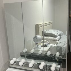 Mirror Vanity With 3 Cabinets 