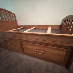 Twin Size Wood Bed Frame