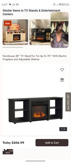 Fireplace tv stand