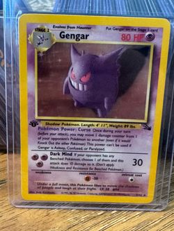 Pokémon Gengar Fossil 1st edition holo rare 1999