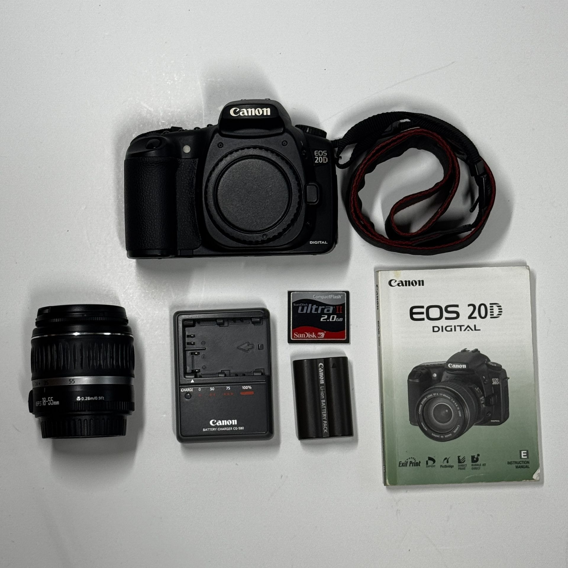 Canon EOS 20D w/ 18-55mm + Accessories