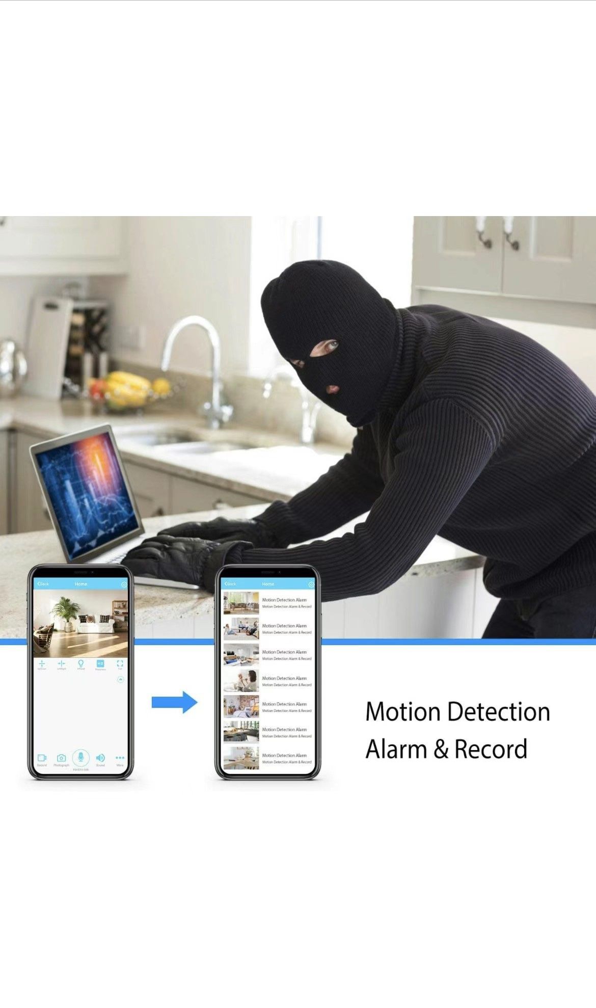 Spy Camera - WiFi Small Nanny Cam - Mini Wireless USB Charger Camera - Motion Detection - 140 Degree Wide Angle - Remote Access