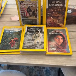 National Geographic Magazines 1965, 1868, 1969, 1985 Etc Large Box