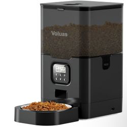 Voluas Automatic Pet Feeder 6.0 L Black Cat Feeder