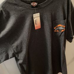 HARLEY DAVIDSON MENS T-SHIRT XL GRAY NEW EITH TAGS DEADWOOD SOUTH DAKOTA