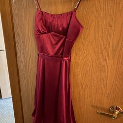 Ruby Rocks Silk Burgundy Dress