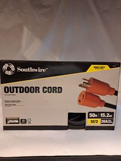 New heavy duty outdoor 50ft NEMA 5-15R extension cord.