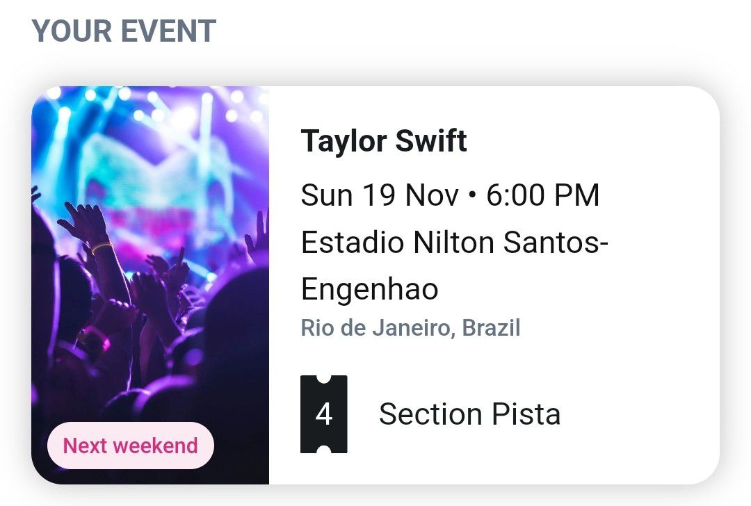 TAYLOR SWIFT CONCERT TICKETS 📍Rio De Janeiro, Brazil