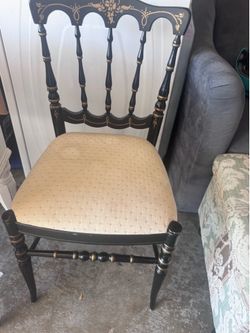 Tell City Black & Gold Accent Chair