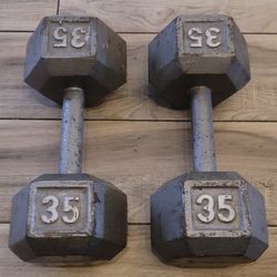 35 Lb Dumbbells