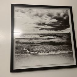 Black & White Framed Artwork - 24”x24”