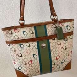 Coach Chelsea Heritage Stripe Tote bag-F15139