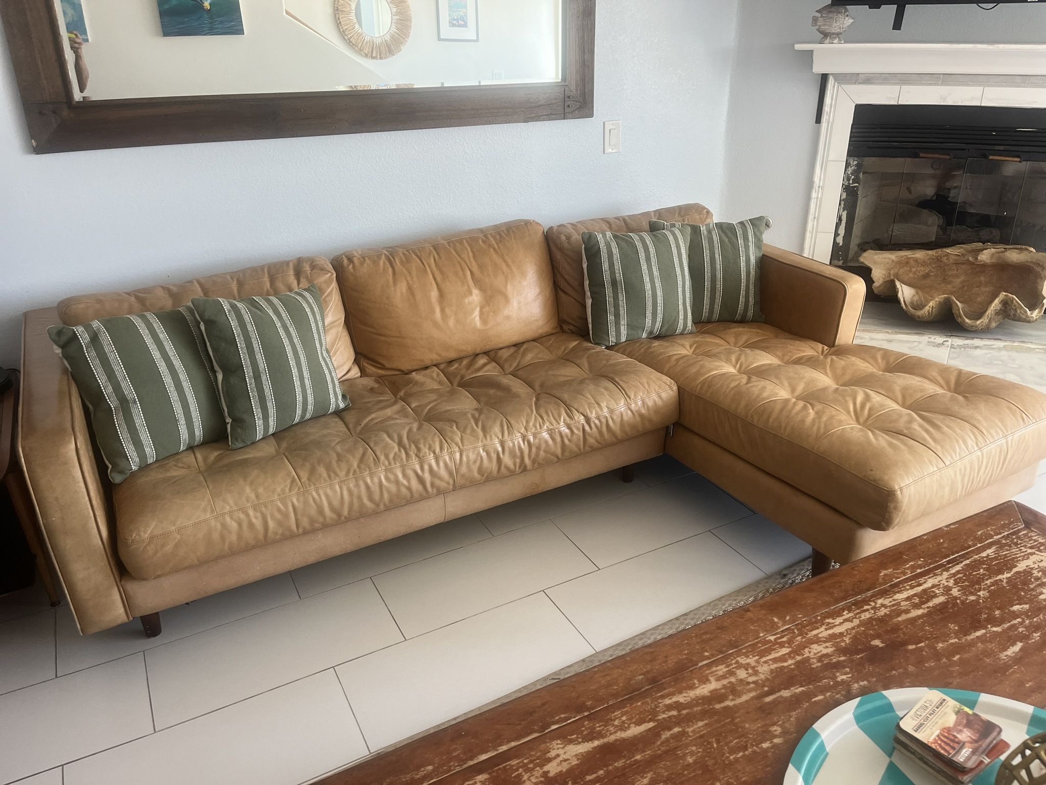 Free Leather Article Couch.