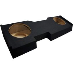 American Sound Connection  Compatible with Chevy Silverado Crew Cab Truck 2014-2018 Dual 12" Sub Box Subwoofer Enclosure