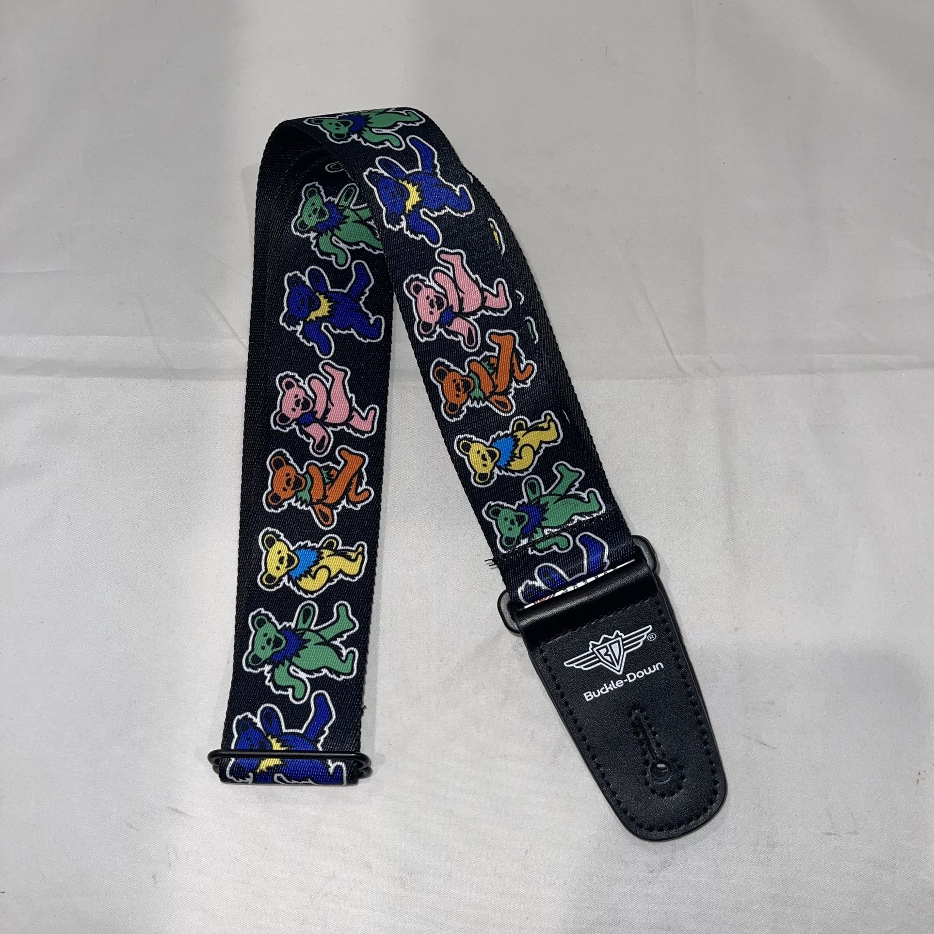 Grateful Dead Guitar Strap, Dancing Bears Black Multi Color by Buckle Down