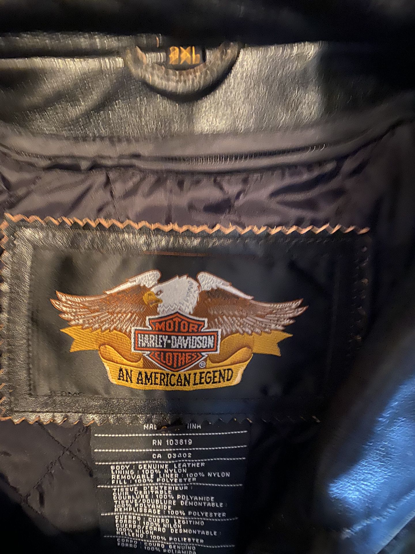 Harley Davidson vintage motorcycle riding jacket Authentic