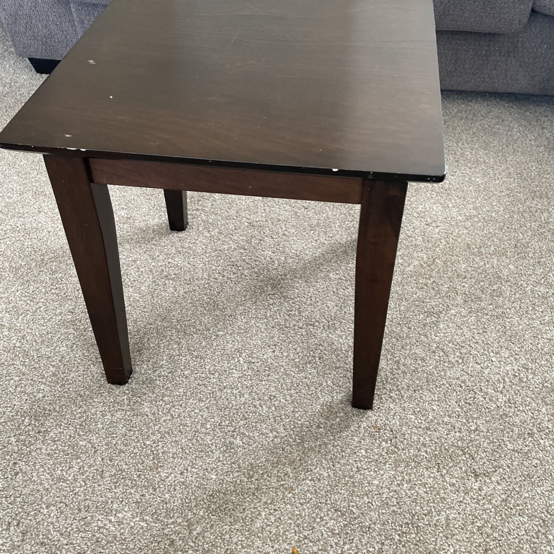 Small Heavy Wooden Side Table