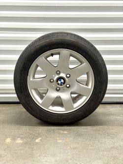 BMW 16” Alloy Wheel Rim w/ Tire – Style 7-Spoke – OEM