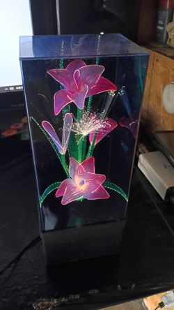 Fiber Optic Flower Night Light Lamp