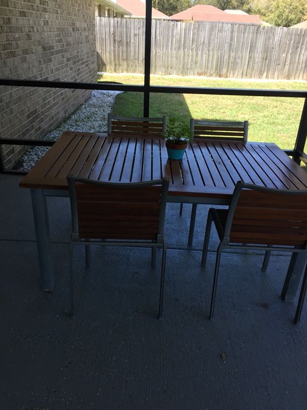 Outside Patio Table And Chairs Chrome Wood For In Outside Patio Table And Chairs Chrome Wood For In Pensacola Fl Offerup