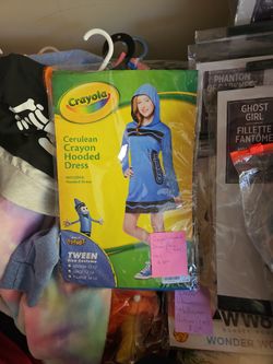 Crayon Hooded dress size 12-14 