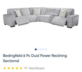 Rooms 2 Go  Fuzzy Recliner Sectional