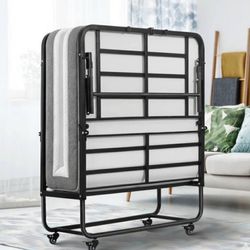 Folding Bed with 5" Memory Foam Mattress, 75" x 38"